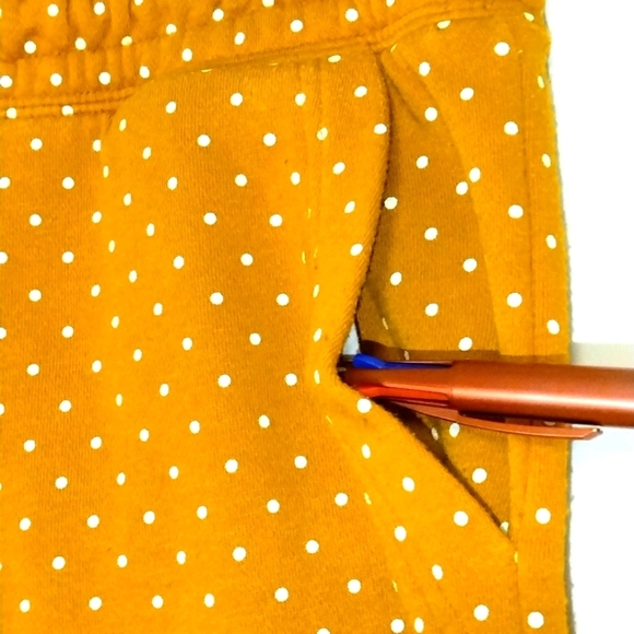 OLD NAVY Girls Sweatpants XL Large Logo Gold Dots Pockets Causal Lounge Pants - Picture 5 of 9